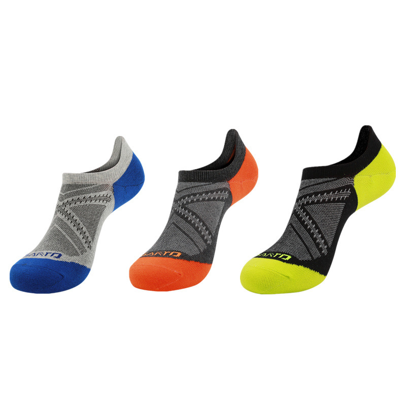 SANTO Mountain Outdoor Sports Men Quick-drying Deodorant Socks Invisible Socks Terry Socks Running Socks Short Socks